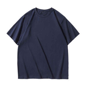 T-shirt en coton uni pour homme, tissu doux et respirant, manches courtes, col rond, vêtements décontractés pour les commandes en gros - Product Image 3