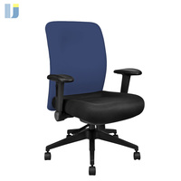 Chaise de bureau exécutive ergonomique multifonctionnelle pivotante en tissu avec mousse PU haute densité pour usage quotidien
