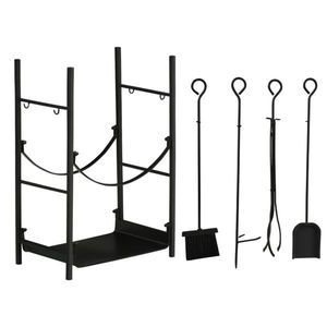 Porta Legna in Metallo Impermeabile, Supporto in Ferro per Legna da Ardere - Product Image 1