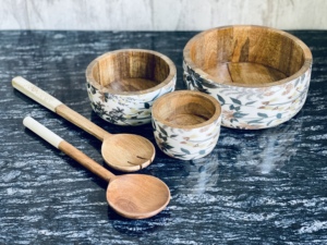 Juego de Servicio para Invitados, Elegante Tazón para Frutas Mediano de Madera de Mango Marrón, Ecológico y de Lujo, Utensilios de Cocina, Decoración para el Hogar, Hoteles y Restaurantes - Product Image 5