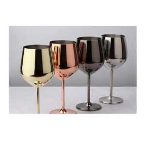 Gold Plated Stainless Steel Champagne Flutes Unbreakable Metal Toasting <b>Glass</b> Luxury Cocktail <b>Goblet</b> Wedding Barware - Product Image 2