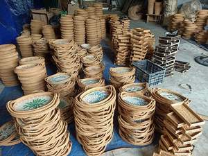 [TOP RATED] | Handcrafted Rattan Mother of Pearl Mosaic Tray Decorative Storage <b>Organizer</b> <b>Plate</b> for Living Room Table - Product Image 2