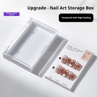 Boîtes de rangement pour ongles en PE transparent recyclable haut de gamme et organiseurs de pièces, boîtes de présentation pour ongles artificiels faits à la main