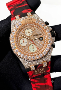 Top Trending Afar Jewels <b>Mechanical</b> High Quality Luxury ETA Half Moissanite Glass Charm Stainless Steel Band <b>Watch</b> - Product Image 1