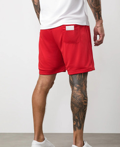 OEM Custom Men’s White Tank Top and Red Shorts <b>Set</b> 2 Piece Breathable Gym Sportswear Sleeveless Quick-Dry Workout Summer Outfit - Product Image 6