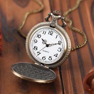NW1453 Montre de poche créative loup sauvage vintage bronze - Product Image 4