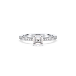 Bague de fiançailles REYES, très vendue, en moissanite 1,64 carat, en argent sterling 925 plaqué or blanc 14 carats, pour femme, bijoux fins. - Product Image 2