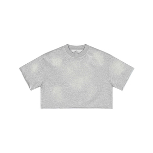 เสื้อยืดผู้ชายทรงครอปเรียบง่าย สีพื้น โอเวอร์ไซส์ สไตล์ลำลอง สตรีทแวร์ แขนสั้น แฟชั่นฤดูร้อน - Product Image 3