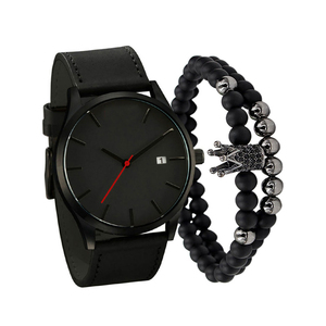 Montre à Quartz pour Homme, Style Tendance, Grand Cadran, Couronne Simple, Bracelet en Cuir, Modèle 4081 - Product Image 2