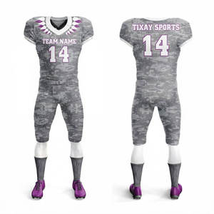 ชุดยูนิฟอร์มอเมริกันฟุตบอลแบบสปอร์ต ผลิตจากวัสดุดูดซับเหงื่อแบบซับลิเมชั่น เหมาะสำหรับการฝึกซ้อมเป็นเวลานาน - Product Image 1