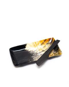 Plateau de service en forme de corne d'animal |   Plateau à café et à thé traditionnel fait à la main, multifonctionnel, léger, plateau de décoration de luxe pour mariage - Product Image 1