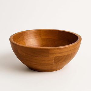 Bol en bois classique pour la maison, la cuisine et la restauration, idéal pour servir des salades, des collations, des fruits et des aliments secs, avec une finition lisse - Product Image 3
