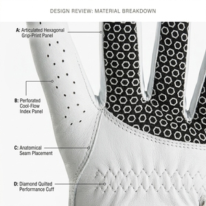 Gants de golf pour hommes de haute qualité en cuir véritable, respirants, antidérapants, avec sangle de poignet réglable et fermeture auto-agrippante, pour droitier et gaucher - Product Image 5