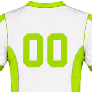 Camiseta de Rugby Blanca y Verde Lima, Manga Corta, Cuello en V, Uniforme de Equipo Personalizado, Transpirable, para Entrenamiento Deportivo - Product Image 4