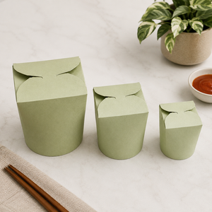 Boîte à nouilles chinoises en papier kraft biodégradable et écologique personnalisée pour restaurant, emballage alimentaire à emporter - Product Image 5
