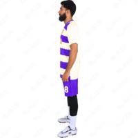 Maillot de football personnalisé à motif à carreaux, respirant, séchage rapide, unisexe, faible MOQ, délai de livraison 1 semaine, tailles personnalisées