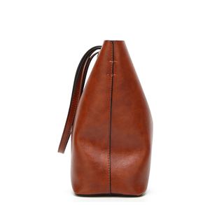 Girls' Red PU Tote <b>Bag</b> Soft Handle Minimalist Style Zipper Closure Anti-Theft <b>Computer</b> Interlayer - Product Image 6