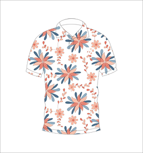 Men’s <b>White</b> Floral Print <b>Polo</b> Shirt Short Sleeve Casual Summer Fashion Golf Shirt - Product Image 1