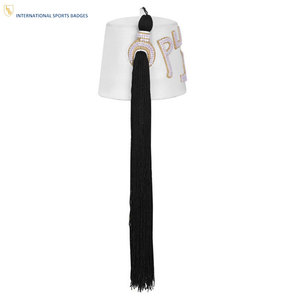 Chapeau Fez Maçonnique Traditionnel de Luxe de Haute Qualité avec Broderie 3D, Réglable, Unisexe, Utilisation Toutes Saisons - Product Image 3