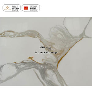 Losa de Cuarzo Fino NV1011 Calacatta con Vetas Pronunciadas, Panel de Cuarzo Sintético Anti-Humedad - Product Image 3