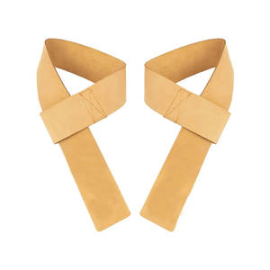 Sangles de levage robustes en cuir personnalisables avec logo sur mesure pour les exercices de soulevé de terre et de tirage – Ajustement sécurisé pour la salle de sport - Product Image 1