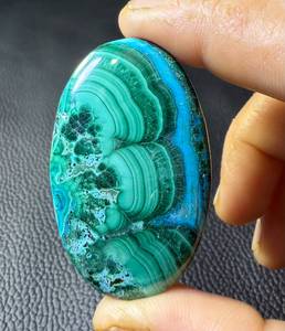 Lot de cabochons en pierre de chrysocolle malachite naturelle - Pierres précieuses en gros, lot de pierres précieuses en vrac et bijoux - Product Image 2