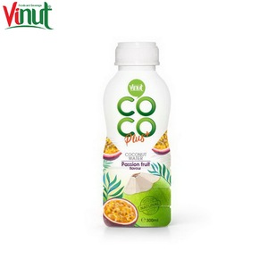 Eau de noix de coco fruit de la passion 330ml eau de coco boisson 24 bouteilles par carton bouteille PET OEM ODM marque privée échantillon gratuit - Product Image 1