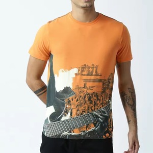 Camisetas y tops transpirables para hombre, de corte regular, estilo casual, servicio OEM, camisetas personalizadas para hombre con impresión personalizada - Product Image 1