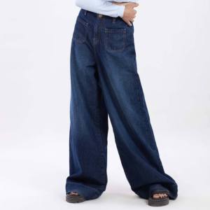 Pantalones Vaqueros Holgados de Cintura Baja para Mujer, Transpirables y a la Moda, Talla Grande, para Otoño - Product Image 1