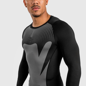Último Diseño Profesional, Camisetas de Protección contra Rozaduras Personalizadas para Hombre, Resistentes al Viento, Color Negro y Verde, Sublimadas, Camisetas de Protección contra Rozaduras para BJJ en Venta - Product Image 5