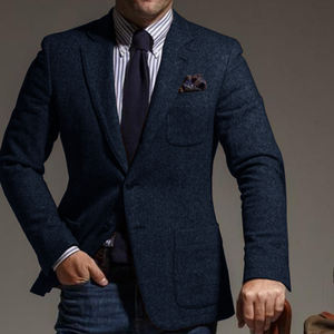 Blazer en laine à simple boutonnage pour homme de luxe, avec revers, pour les nouvelles occasions sociales - Product Image 6