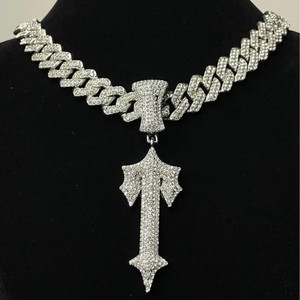RB Gems Hip Hop Pendant Customized Cross 925 <b>Silver</b> HipHop Rock Rapper Jewelry Pendant VVS Moissanite Diamond Pendants for Men - Product Image 1