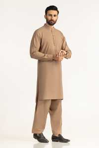 Classic Solid Colors Men Salwar Kameez Full Sleeve Stitched Kurta Trouser Set Wholesale Rate Indian & Pakistani Clothing Shop - Product Image 3