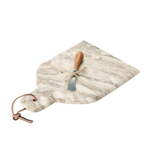 Tabla de cortar cuadrada de mármol blanco sostenible y bloque de picar apto para lavavajillas con asa, herramienta de cocina - Product Image 4