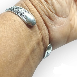 NY-CFB030-Thin <b>Silver</b> Cuff Bracelet Wire Classic Design Sterling <b>Silver</b> Bali Cuff for Gift Women <b>Men</b> Unisex - Product Image 6