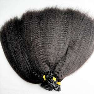 Vietnamita 100% Raw Yaki Cabello humano Kinky Straight Itip Extensiones de cabello El mejor precio de fábrica Calidad Premium - Product Image 2