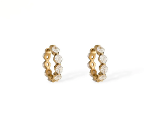 Pendientes de Aro de Oro de 14K con Diamantes Marquise, Pequeños, Minimalistas, para Uso Diario, Elegantes y Finos - Product Image 1