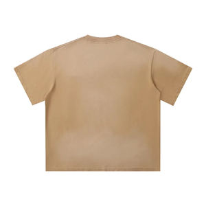 เสื้อยืดเปล่าสไตล์วินเทจแบบขายส่ง เสื้อยืดโอเวอร์ไซส์ลายกราฟิกสำหรับผู้ชาย เสื้อยืดฮิปฮอป ผ้าฝ้าย 100% เนื้อหนา ซักย้อมแบบแอซิดวอช - Product Image 2