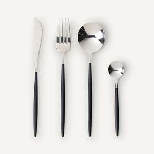 Ensemble de couverts classiques en acier inoxydable, finition miroir, compatibles lave-vaisselle, pour mariages, dîners à la maison, restaurants et hôtels - Product Image 2