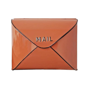 Vintage Bronze Metal Mailbox Envelope Shape Embossed Mail <b>Wall</b> Mount Outdoor Letter <b>Box</b> Home Garden Exterior <b>Wall</b> Decoration - Product Image 3