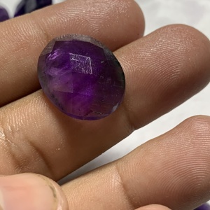 Tableau de damier de pierres précieuses d'améthyste violette de haute qualité coupe pierre ovale naturelle pour la fabrication de bijoux tailles certifiées IGI pierres précieuses en vrac - Product Image 4