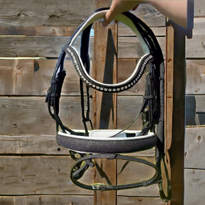 RUB INTERNATIONAL Bridal786-10 Brida de caballo con purpurina, combinación nupcial inglesa, banda para la nariz de alta calidad con cristales. - Product Image 1