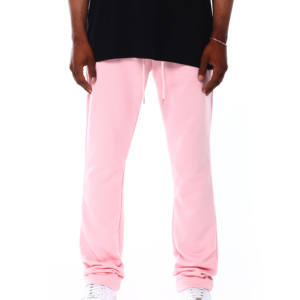 Pantalon de sport pour hommes, coupe évasée, délavé, style survêtement, pantalon de jogging ajusté, effet empilé, pour la gym et les garçons - Product Image 2