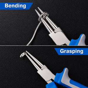 5 Inch Stainless Steel Round Nose Pliers Precision Nippers with Spring for Jewelry Making <b>Wire</b> Looping <b>Craft</b> Tools - Product Image 2