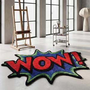 Alfombra Antideslizante de Lana Hecha a Mano con Patrón Geométrico Personalizado de Primera Calidad, Colorida y Decorativa para Sala de Estar, Dormitorio, Habitación Infantil - Product Image 1