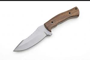 Harpon recurvé en acier satiné personnalisé, outil utilitaire d'extérieur, avec manche en bois de noyer, artisanat de finition - Product Image 1
