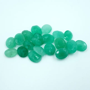 Lot de pierres précieuses rubis vertes facettées, forme ovale (37,5 carats, 20 pièces) HAYAAT GEMS, traitées thermiquement, 7x9mm & 8x10mm mélangées - Product Image 4