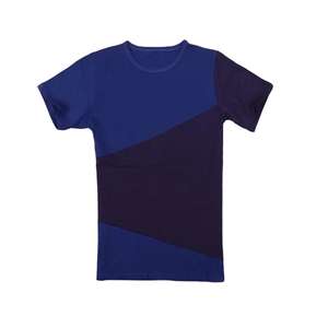 เสื้อยืดผู้ชายคุณภาพสูง ดีไซน์บล็อกสีแบบกำหนดเอง 2 สี สำหรับผู้ชาย - Product Image 2