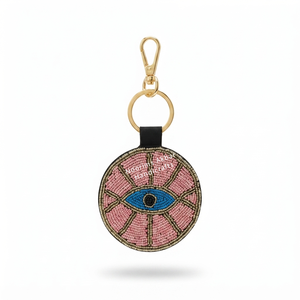 Llavero artesanal de cuentas de semilla blancas con diseño de fantasma, colgante redondo negro para bolso, accesorio de regalo espeluznante de Halloween, proveedor mayorista - Product Image 5
