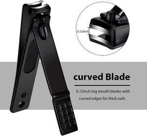 Lot de 2 coupe-ongles robustes en acier à haute teneur en carbone, à mâchoires larges, pour ongles épais et incarnés, nouveau design - Product Image 2